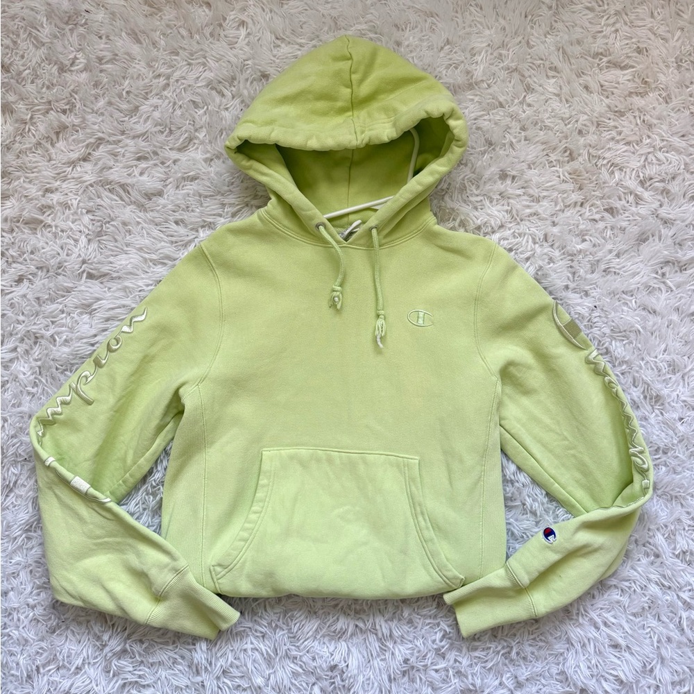 Champion Light Lime Pullover Hooded Sweatshirt